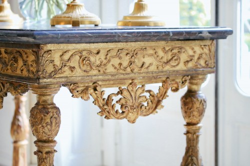 Louis XIV giltwood console table - 