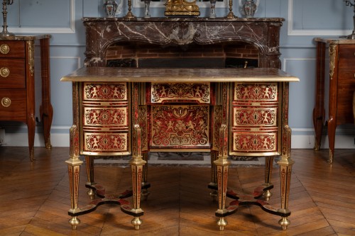 Bureau Mazarin en marqueterie Boulle - Mobilier Style Louis XIV