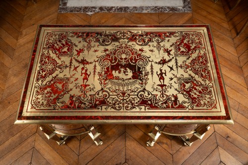 Mobilier Bureau et Secrétaire - Bureau Mazarin en marqueterie Boulle