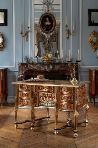 Bureau Mazarin en marqueterie Boulle - Galerie Pellat de Villedon