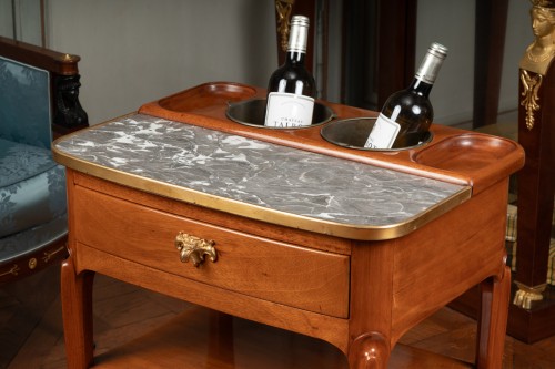 Mobilier Table & Guéridon - Rafraîchissoir d’époque Transition, estampillé Canabas