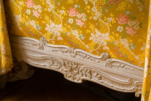 Polonaise Bed in Grey Lacquered Wood, Stamped Nicolas Heurtaut - Transition