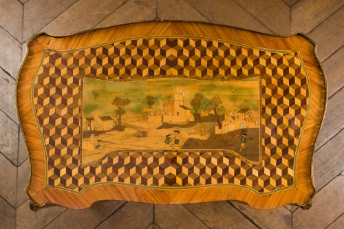 Table à écrire dite « à la Pompadour » estampillée Léonard Boudin - Galerie Pellat de Villedon