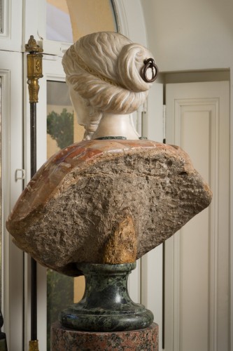Sculpture Sculpture en Marbre - Paire de bustes XVIIIe en marbre