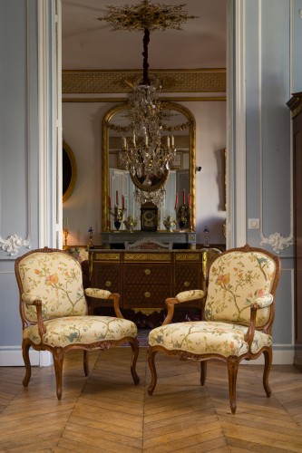 Sièges Fauteuil & Bergère - Suite de quatre fauteuils à la reine, estampillés Tilliard