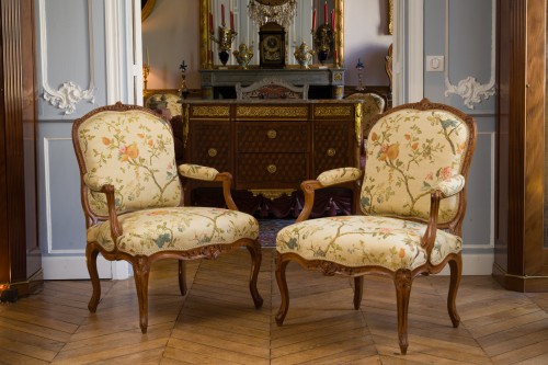 Suite de quatre fauteuils à la reine, estampillés Tilliard - Galerie Pellat de Villedon