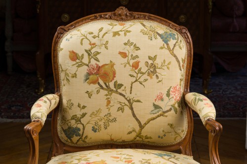 Antiquités - Suite de quatre fauteuils à la reine, estampillés Tilliard