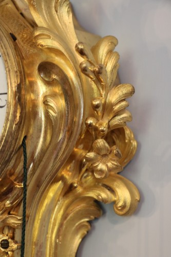 Horlogerie Cartel - Cartel d’époque Louis XV en bronze doré, signé Saint Germain