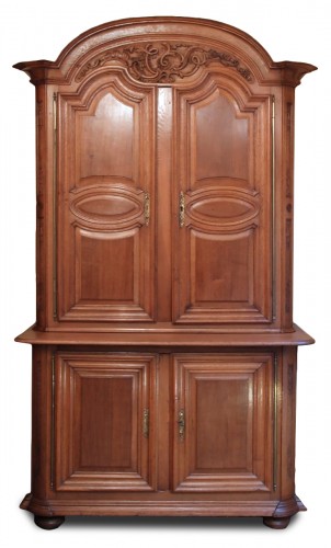 Armoire Buffet à deux corps, chêne, XVIIIe siècle, Nord de la France