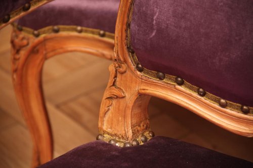 Quatre fauteuils estampillés de Jean Avisse - Galerie Pellat de Villedon