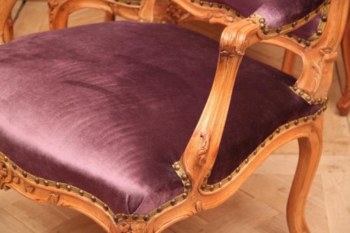 Quatre fauteuils estampillés de Jean Avisse - Louis XV