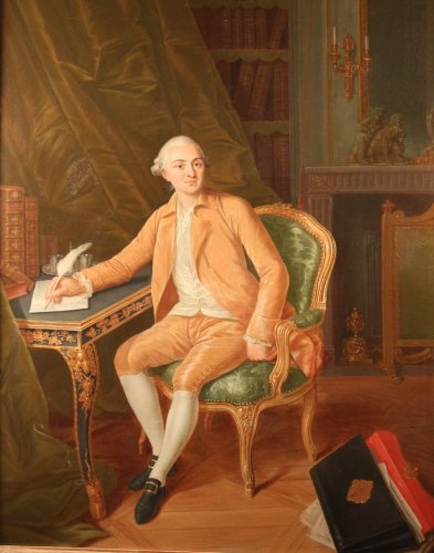 Portrait d'un ingénieur, signé Marchand 1777