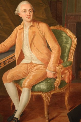 Portrait d'un ingénieur, signé Marchand 1777 - Galerie Pellat de Villedon