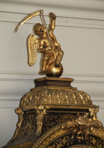 Horlogerie Cartel - Cartel en marqueterie "Boulle" époque Louis XVI