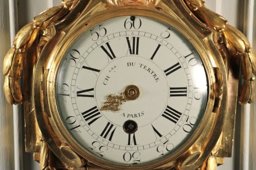 XVIIIe siècle - Cartel à tirage Louis XVI de "Charles Dutertre, horloger à Paris"