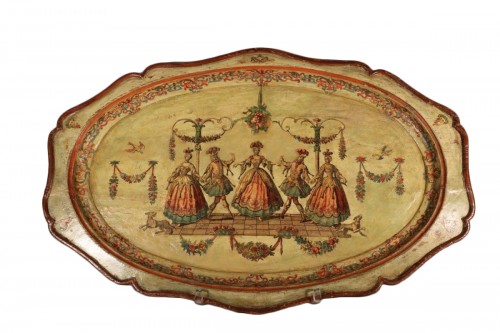 Wooden tray Arte Povera, 18th century Venice
