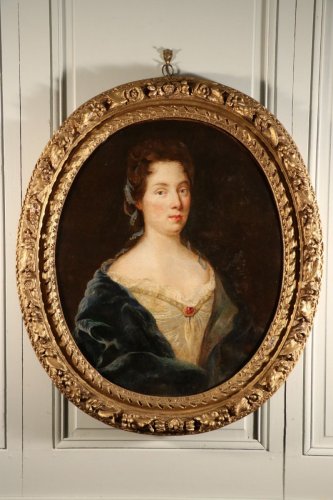 Portrait de jeune femme au rubis, fin XVIIe siècle - Louis XIV
