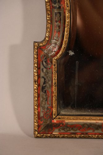 Miroir de toilette vers 1820, marqueterie Boulle sur fond d’écailles de tortue - Miroirs, Trumeaux Style Restauration - Charles X