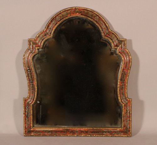 Miroir de toilette vers 1820, marqueterie Boulle sur fond d’écailles de tortue - Restauration - Charles X