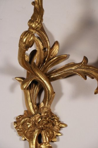 Paire d’appliques à deux branches en bronze doré - Louis XV