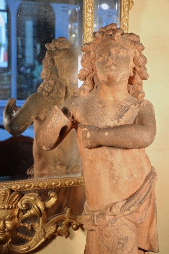 Sculpture Sculpture en Terre cuite - Paire de putti en terre cuite, XVIIe siècle Florence