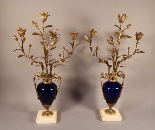 Louis XVI - Pair of Louis XVI candelabras