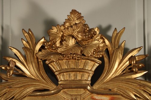 Miroir, époque Louis XV, bois sculpté et doré, Provence - Miroirs, Trumeaux Style Louis XV