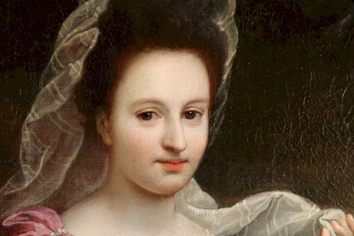 Johanna Lourdet par Bon Boullogne, 1687 - Tableaux et dessins Style Louis XIV