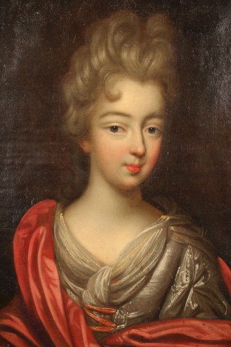 Portrait d'une aristocrate, époque Louis XIV - Tableaux et dessins Style Louis XIV