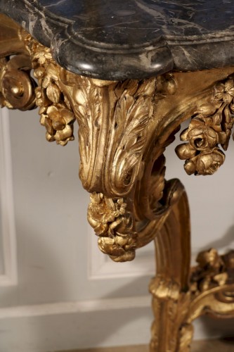 Furniture  - Gilded wood console circa 1760