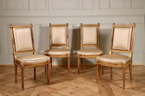 Suite de quatre chaises attribuée à Henri Jacob - Sièges Style Louis XVI