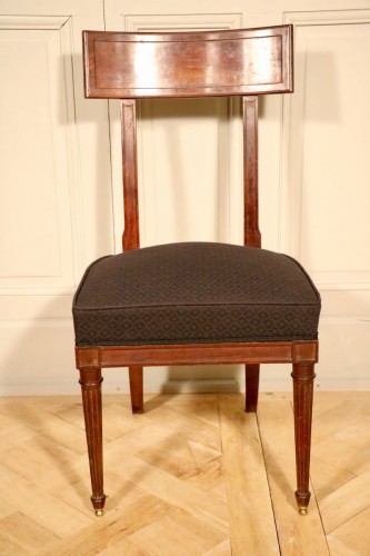 Suite de 12 chaises directoires en acajou estampillée Jacob - Galerie Pellat de Villedon