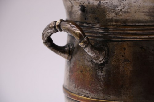 Paire de rafraîchissoirs en forme de seau en métal argenté - Louis XIV