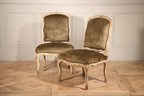 Sièges Canapé & Mobilier de Salon - Salon se composant d’une paire de fauteuils et d’une paire de chaises à la reine