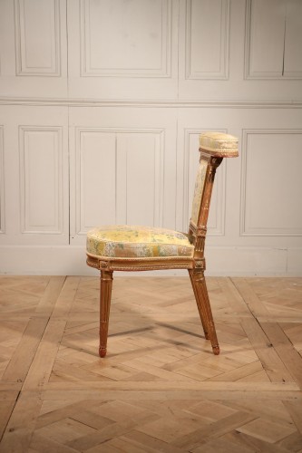 Sièges Chaise - Paire de voyeuses en bois doré
