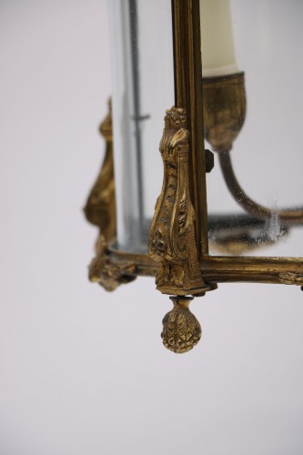 XVIIIe siècle - Lanterne d’alcôve en verre et en bronze doré