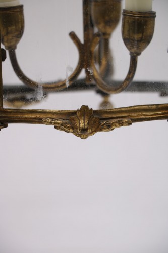 Lanterne d’alcôve en verre et en bronze doré - Louis XVI