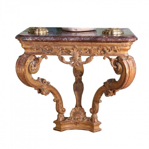 Console d’applique en bois doré d'époque Régence