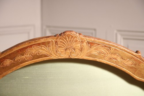 Ensemble de quatre fauteuils à la reine en bois doré estampillé Tilliard - Louis XV