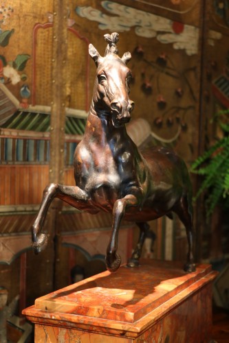 Important bronze d’un cheval cabré - Galerie Pellat de Villedon
