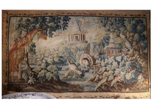 Tapisserie d’Aubusson du XVIIIe siècle représentant un paysage