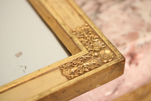Paire de miroirs à suspendre en bronze doré - Galerie Pellat de Villedon