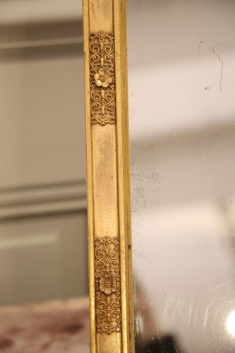 19th century - Pair of gilt bronze hanging mirrors