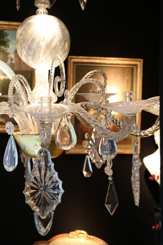 18th century - Liège chandelier in crystal and cut glass