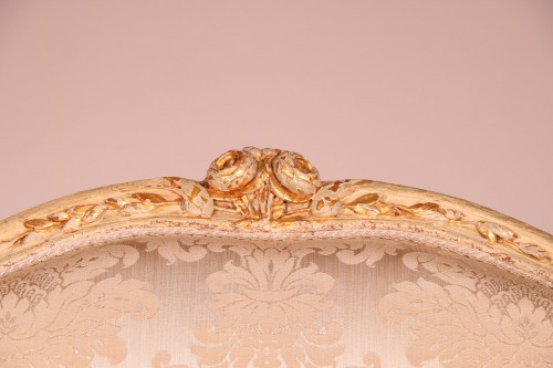 Seating  - A french Louis XV Lacquered and gilded &quot;Canapé à oreille&quot;