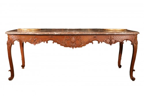 Grande console Louis XV en hêtre