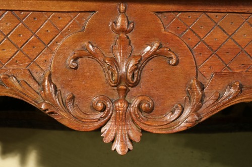 Grande console Louis XV en hêtre - Louis XV