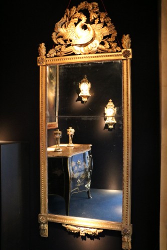 Miroir d’époque Louis XVI en bois doré