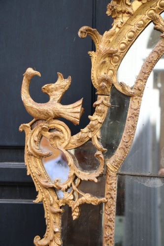 Miroir à parcloses en bois doré - Miroirs, Trumeaux Style Régence