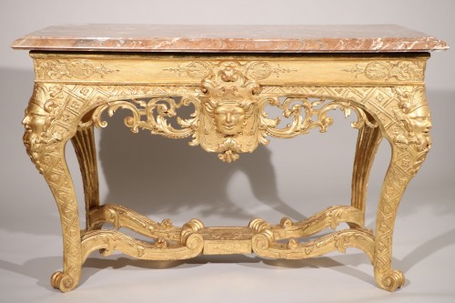 Antiquités - Une exceptionnelle console d'époque Louis XIV